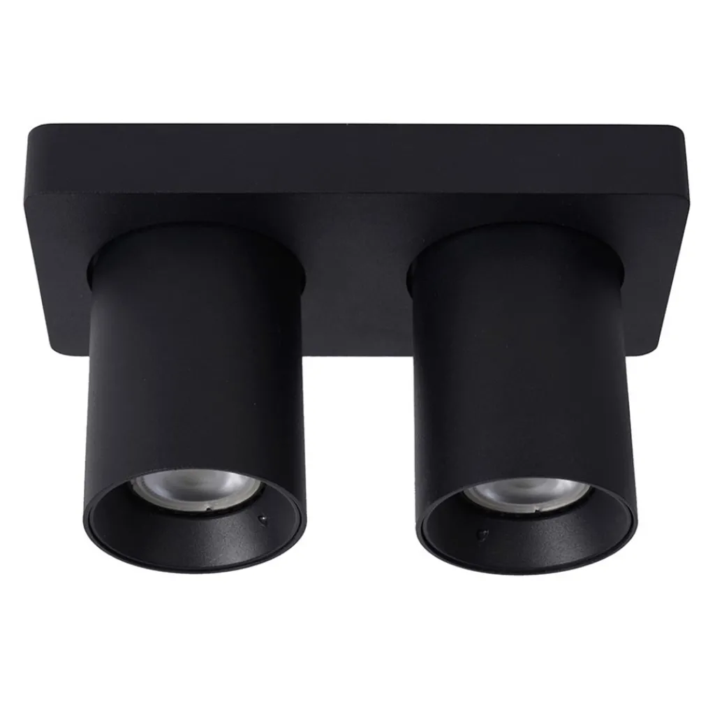 Straluma Plafondspot tube 2-L zwart incl.gu10 dtw> Plafondlampen|Opbouwspots