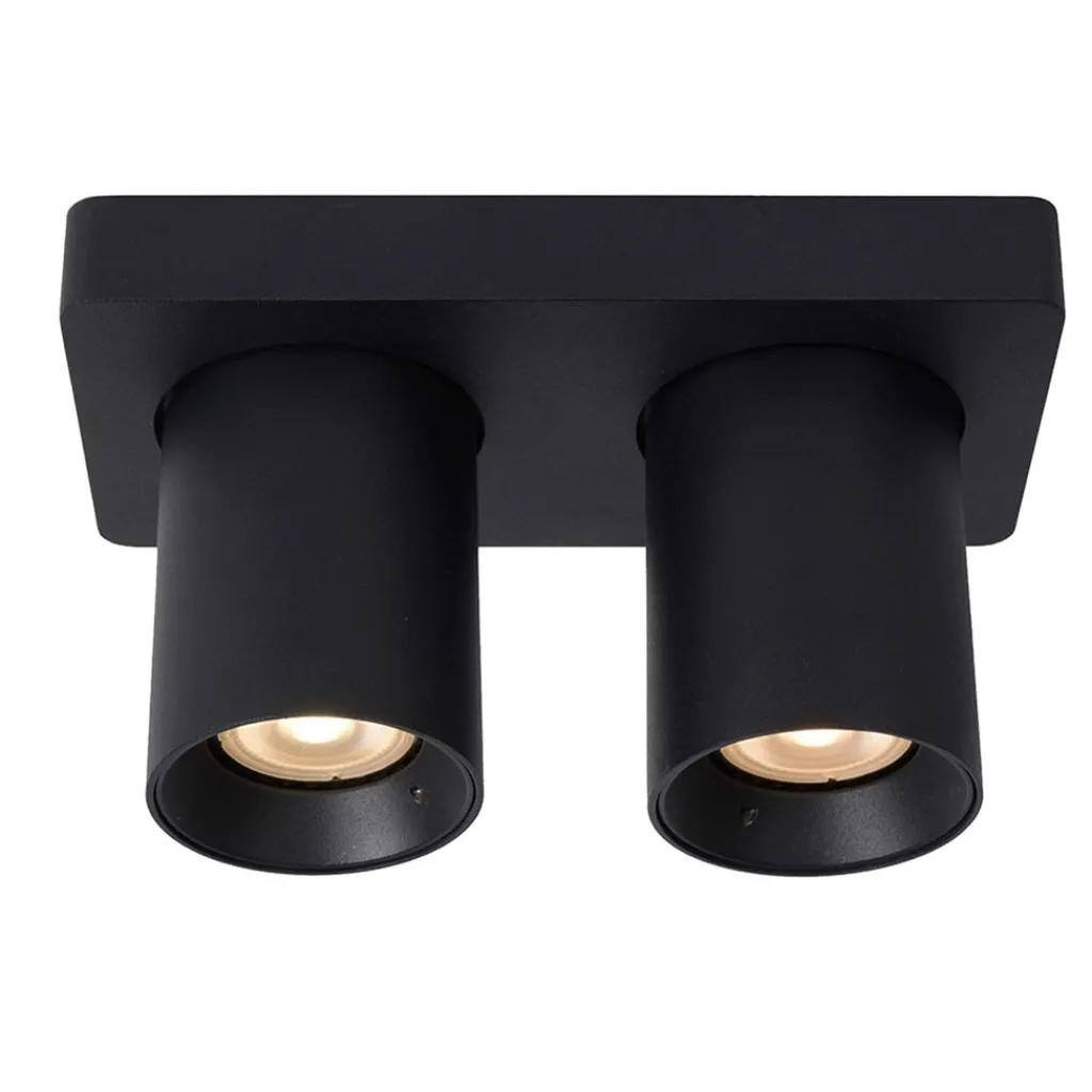 Straluma Plafondspot tube 2-L zwart incl.gu10 dtw> Plafondlampen|Opbouwspots