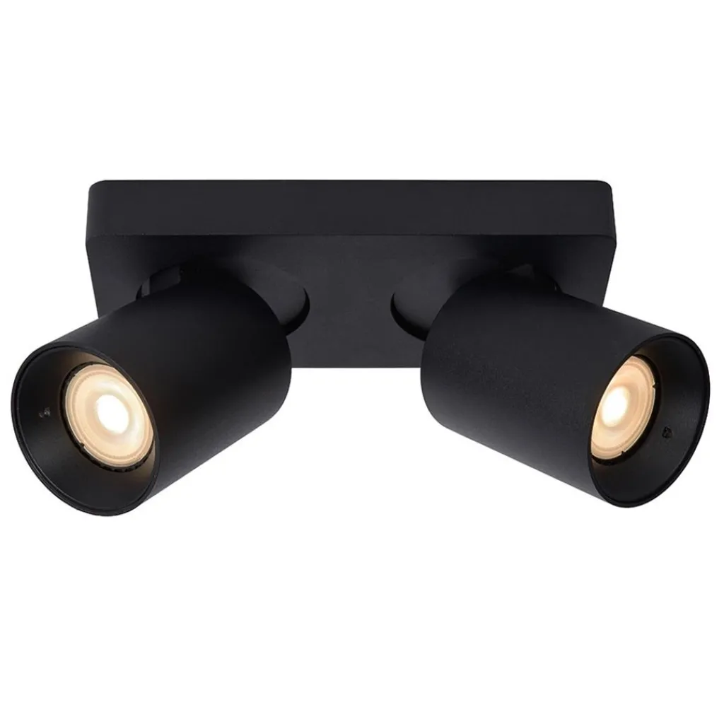 Straluma Plafondspot tube 2-L zwart incl.gu10 dtw> Plafondlampen|Opbouwspots