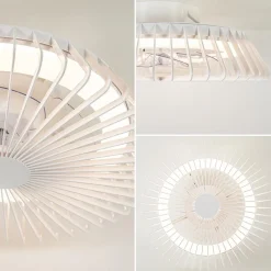 Straluma Plafondventilator mini wit inclusief dimbaar LED></noscript> Plafondlampen|Plafondventilatoren met lamp