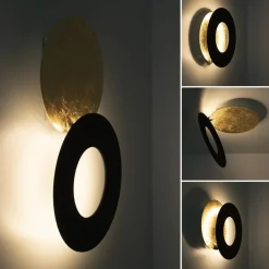 Straluma Plafond/wandlamp Vera 21 goldleaf/zwart><noscript><img width=