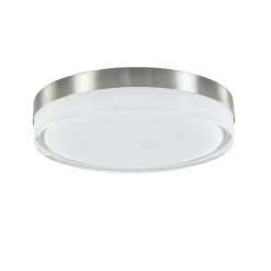 Straluma **Plafonniere nikkel opaal IP44 3-step d> Plafondlampen|Plafonnières