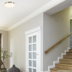 Straluma **Plafonniere nikkel opaal IP44 3-step d><noscript><img width=