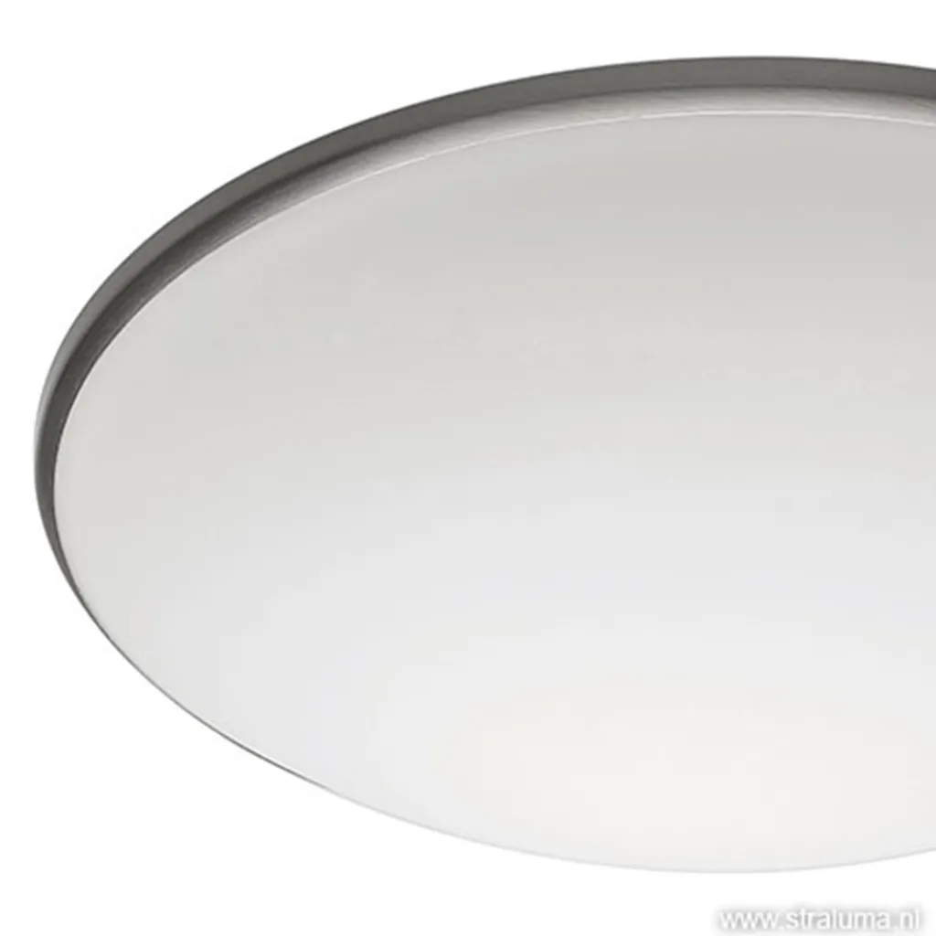 Straluma Plafonnière Art nikkel/wit 30cm> Plafonnières|Slaapkamerlampen