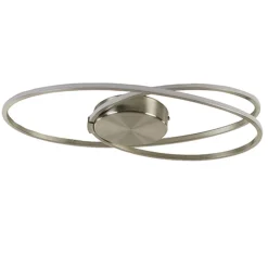 Straluma Plafonnière Eclipse nikkel led 3-st.dimb> Plafondlampen|Plafonnières