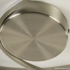 Straluma Plafonnière Eclipse nikkel led 3-st.dimb></noscript> Plafondlampen|Plafonnières