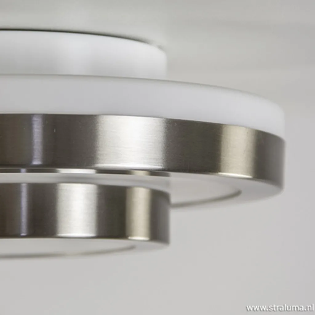 Straluma Plafonnière Master 335 nikkel IP44> Plafonnières|Woonkamerlampen
