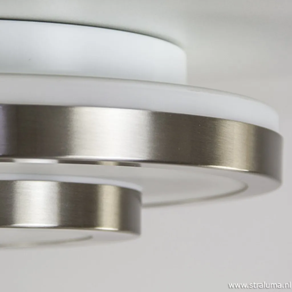 Straluma Plafonnière Master 435 nikkel IP44> Plafonnières|Slaapkamerlampen