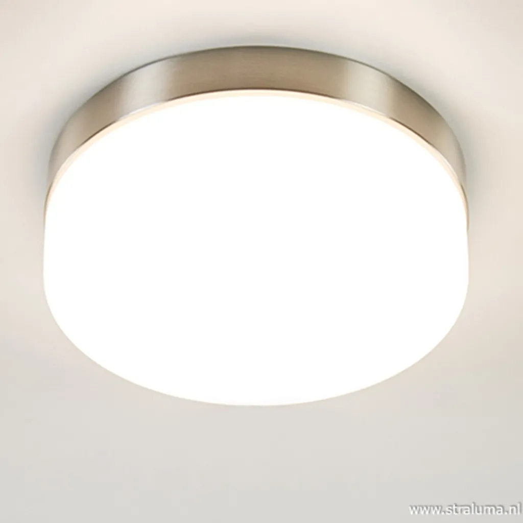 Straluma Plafonnière nikkel/opaal 18cm 3-st.dim.> Plafondlampen|Plafonnières