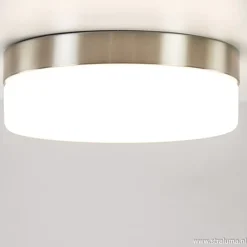 Straluma Plafonnière nikkel/opaal 18cm 3-st.dim.><noscript><img width=