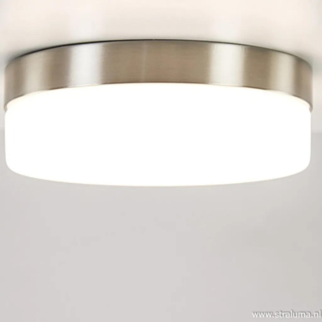 Straluma Plafonnière nikkel/opaal 18cm 3-st.dim.> Plafondlampen|Plafonnières