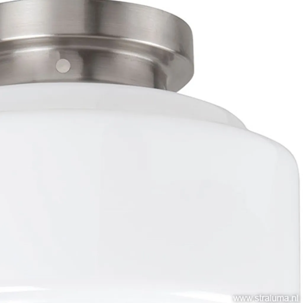 Straluma Plafonnière retro opaal glas/staal> Plafonnières|Woonkamerlampen