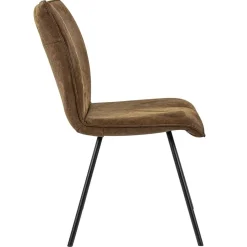 Straluma PU lederen eetkamerstoel camel met smalle zwarte pootjes></noscript> Eetkamerstoelen