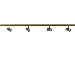 Straluma Railsysteem set 1,5 m met 4 GU10 spots brons> Plafondlampen