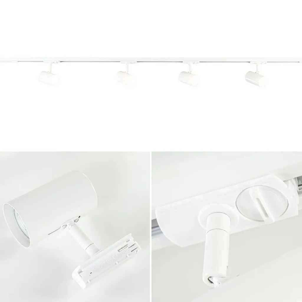 Straluma Railsysteem set wit inclusief 4 spots tube> Opbouwspots|Woonkamerlampen