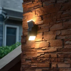 Straluma Rechthoekige LED buitenlamp verstelbaar zwart aluminium></noscript> Wandlampen|Buitenlampen