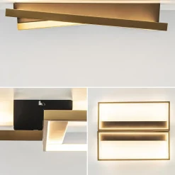 Straluma Rechthoekige LED plafondlamp zwart goud design></noscript> Plafondlampen|LED Plafondlampen
