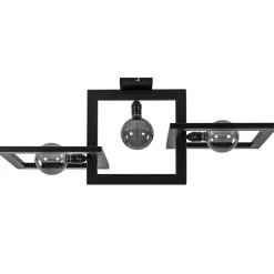 Straluma Rechthoekige plafondlamp triple square mat zwart> Plafondlampen|Design Verlichting