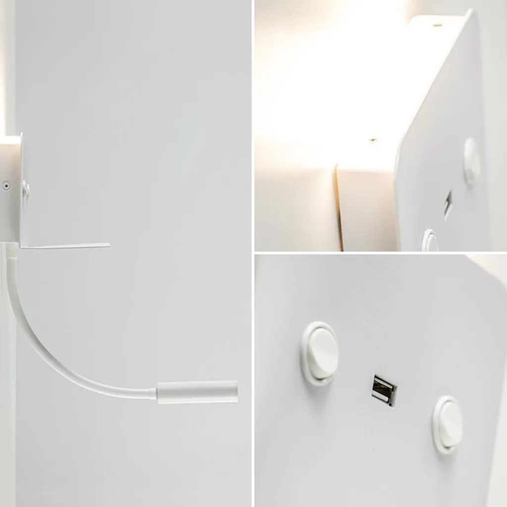 Straluma Rechthoekige wandlamp inclusief LED en USB> Wandlampen|Bedlampjes