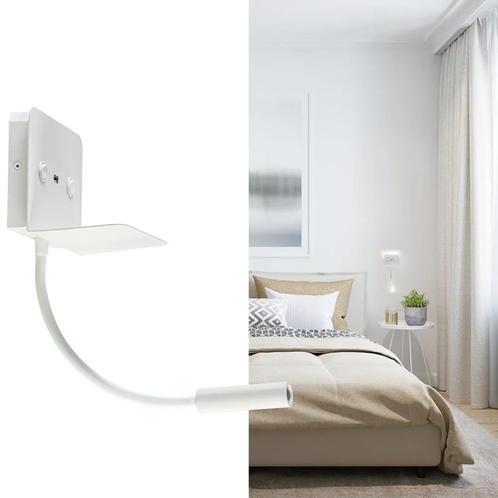 Straluma Rechthoekige wandlamp inclusief LED en USB> Wandlampen|Bedlampjes