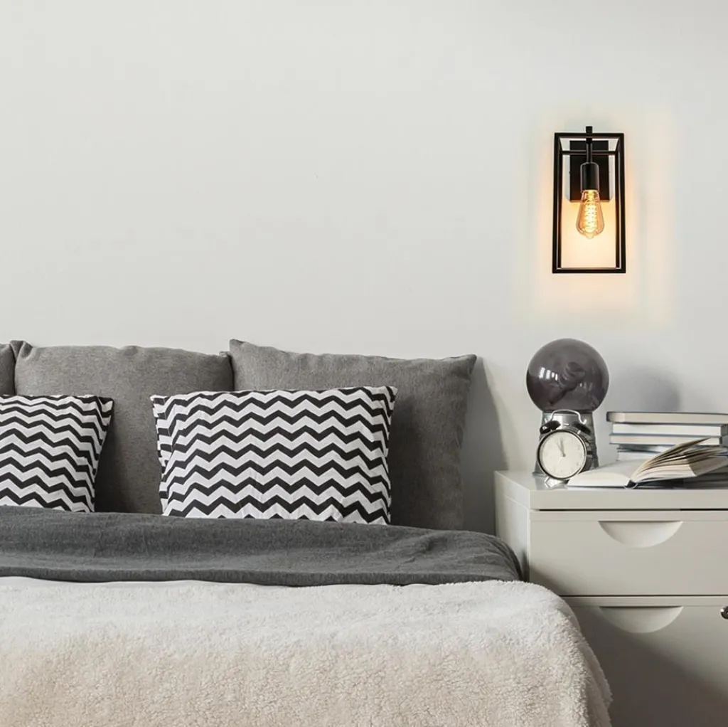 Straluma Rechthoekige wandlamp mat zwart frame> Wandlampen|Industriële Verlichting