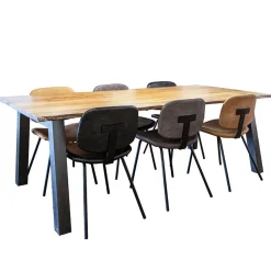 Straluma Retro moderne eetkamerstoel van imitatieleer></noscript> Eetkamerstoelen