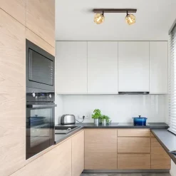 Straluma Retro plafondlamp zwart met amber glas verstelbaar><noscript><img width=