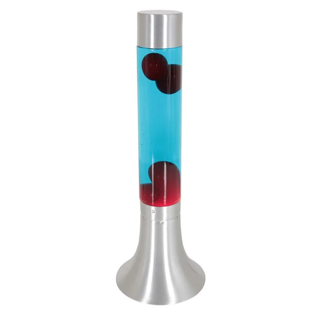 Straluma Retro tafellamp lava blauw met rood> Tienerkamerlampen|Kinderkamerverlichting