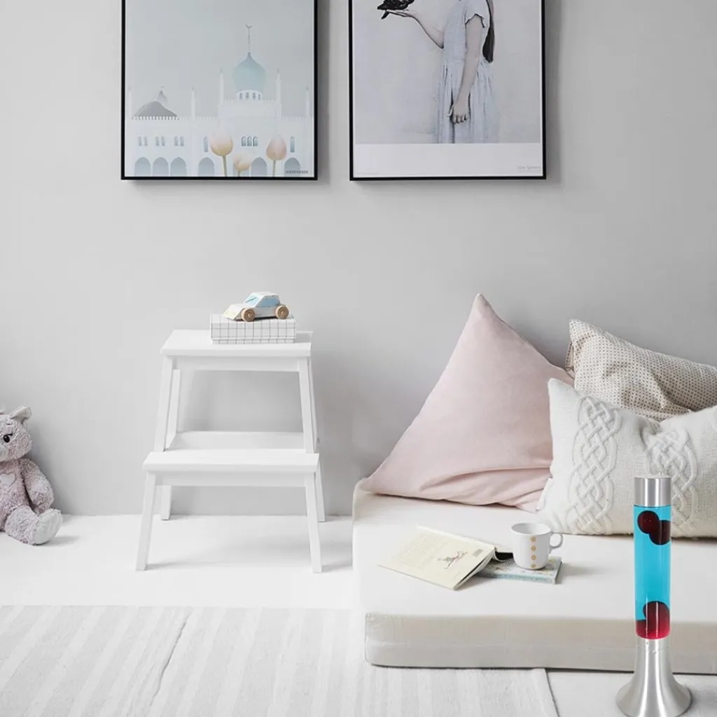 Straluma Retro tafellamp lava blauw met rood> Tienerkamerlampen|Kinderkamerverlichting