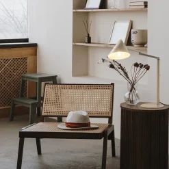 Straluma Retro tafellamp met kap verstelbaar zand></noscript> Tafellampen|Retro Verlichting