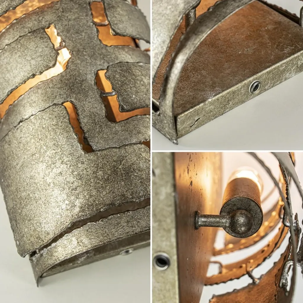 Straluma Robuuste wandlamp ambachtelijk zilver> Wandlampen|Decoratieve Verlichting