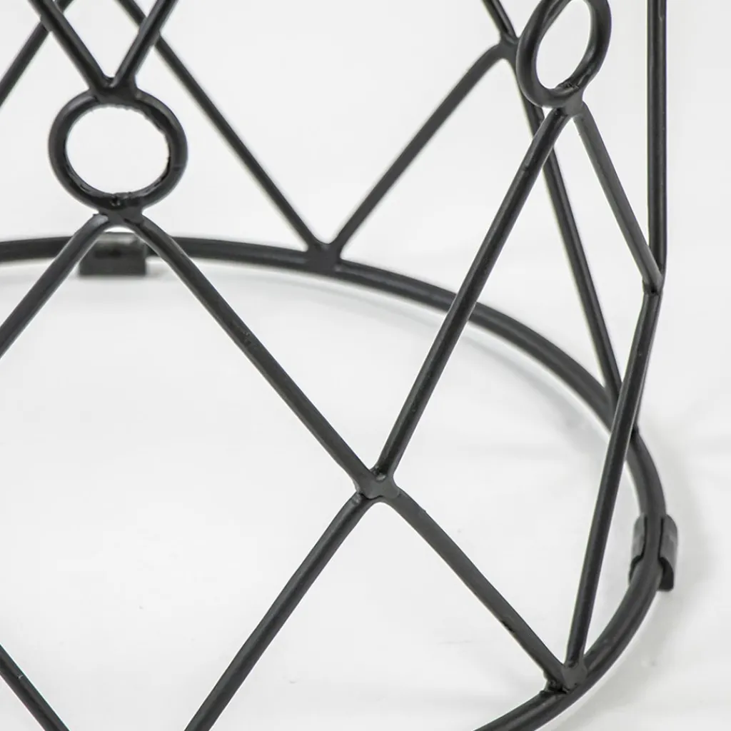 Straluma Ronde bijzettafel mangohout met zwart metaal> Bijzettafels