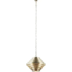 Straluma Ronde hanglamp metaal oud zilver 55 cm> Eettafellampen|Eetkamerverlichting