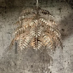 Straluma Ronde hanglamp palm ambachtelijk zilver><noscript><img width=