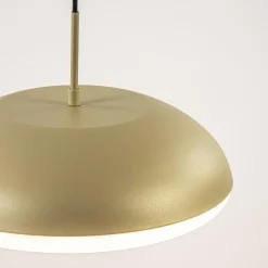 Straluma Ronde koepel hanglamp goud met witte kap><noscript><img width=
