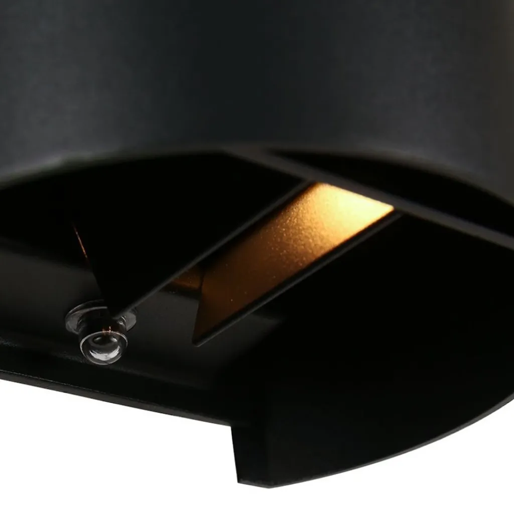 Straluma Ronde LED buitenlamp zwart inclusief lichtsensor> Wandlampen|Buitenlampen