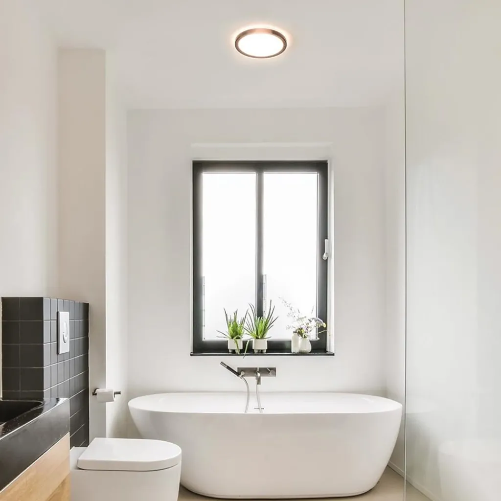 Straluma Ronde LED plafondlamp zwart met 3 licht opties IP44> Plafondlampen|Wandlampen