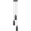 Straluma Ronde 3-lichts hanglamp met cilinder smoke glas> Eettafellampen|Pendel Lampen