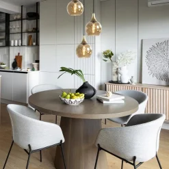 Straluma Ronde 3-lichts hanglamp zwart met goud en amber glas></noscript> Eettafellampen|Pendel Lampen