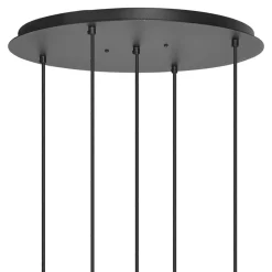 Straluma Ronde 5-lichts hanglamp zwart met nikkel><noscript><img width=