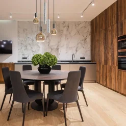 Straluma Ronde 5-lichts hanglamp zwart met nikkel><noscript><img width=