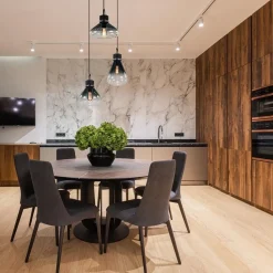 Straluma Ronde 3-lichts hanglamp zwart met smoke/helder glas><noscript><img width=