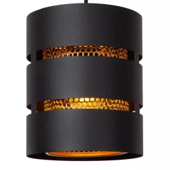 Straluma Ronde 3-lichts hanglamp zwart met goud><noscript><img width=