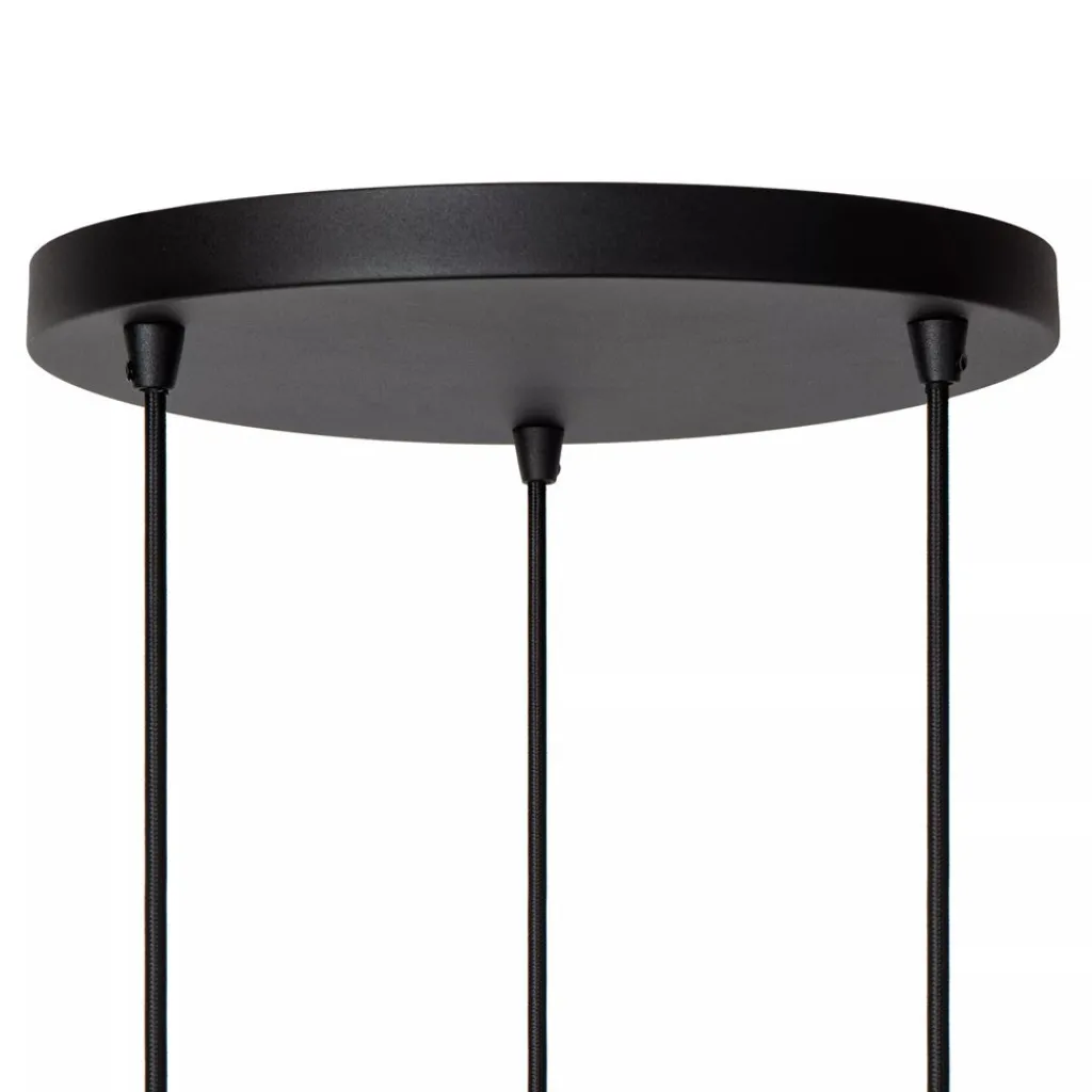 Straluma Ronde 3-lichts hanglamp zwart met goud> Hanglampen|Eettafellampen