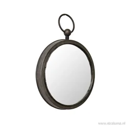 Straluma Ronde metalen spiegel zink/grijs klein></noscript> Light and Living