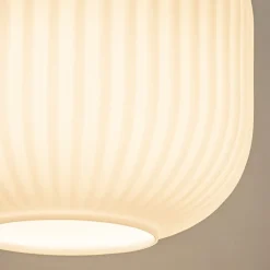 Straluma Ronde plafondlamp retro zwart met wit glas><noscript><img width=