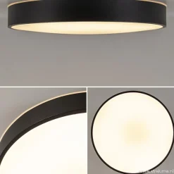 Straluma Ronde plafondlamp zwart inclusief LED en remote></noscript> Plafondlampen|Plafonnières