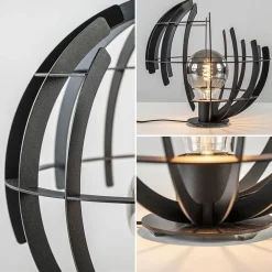 Straluma Ronde tafellamp Terra 35 cm zwart metaal><noscript><img width=