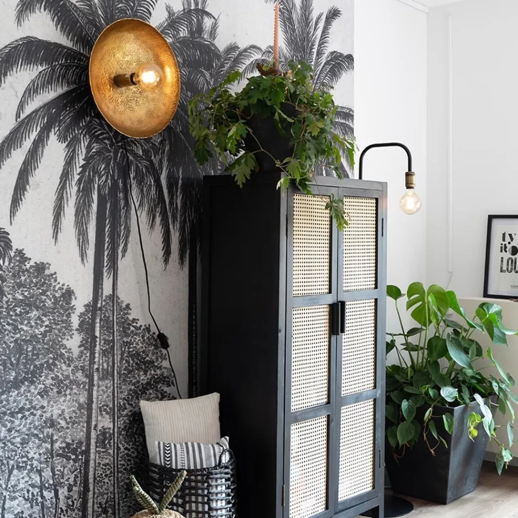 Straluma Ronde wandlamp Neva antiek brons met snoer> Light and Living|Woonkamerlampen