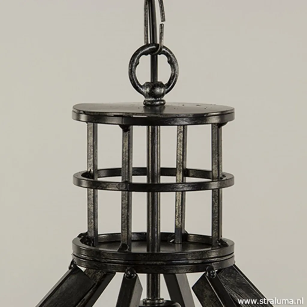 Straluma Ruw metalen hanglamp antiek zwart> Eettafellampen|Pendel Lampen